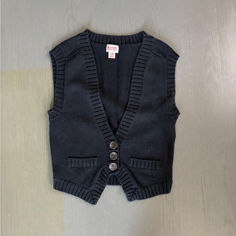 Vintage Mossimo Supply Co. Charcoal Knit Vest size S
